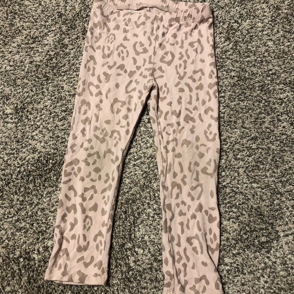 Kyte Blush Big Leopard Print Kids Leggings